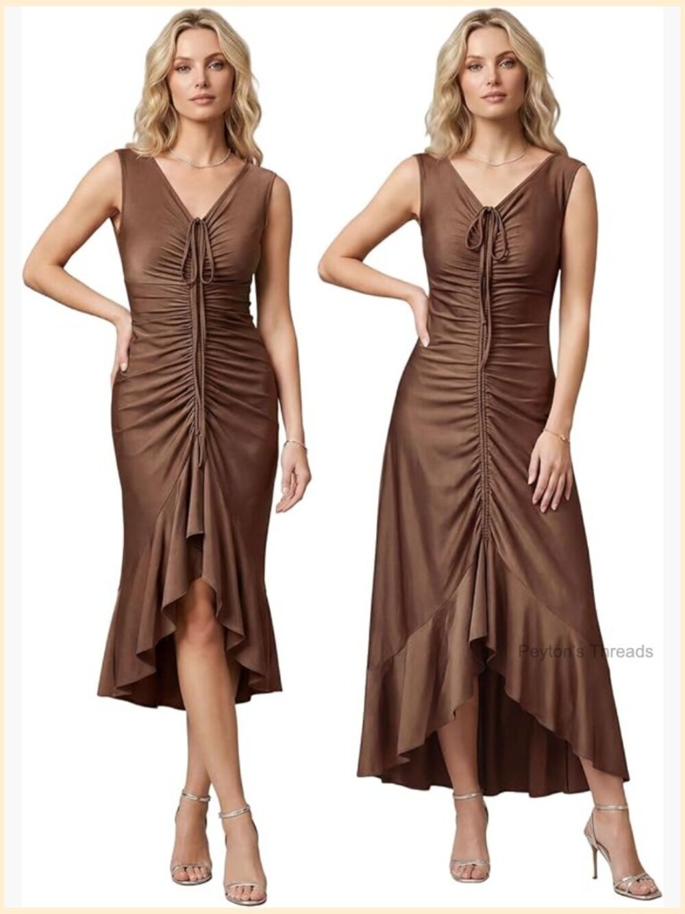 Convertible Sleeveless Maxi Dress Bodycon High Stretch Ruched Formal